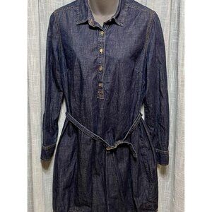 Tommy Hilfiger Jeans  Women’s Denim Shirt Dress Size M With Belt